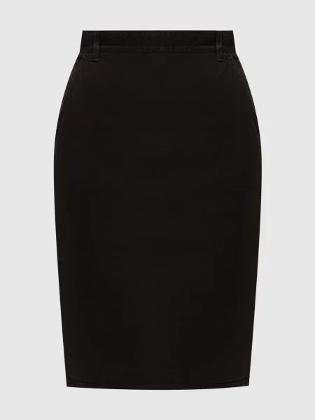 Спідниця-олівець з логотипом Saint Laurent коричнева