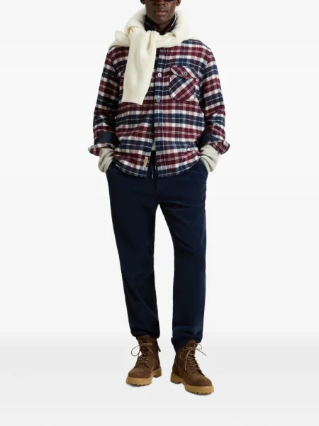 Geacă Woolrich în carouri albastru