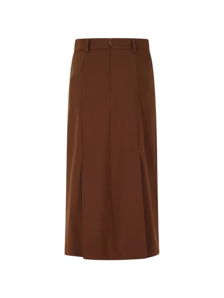 Cu centură fustă midi Semicouture maro