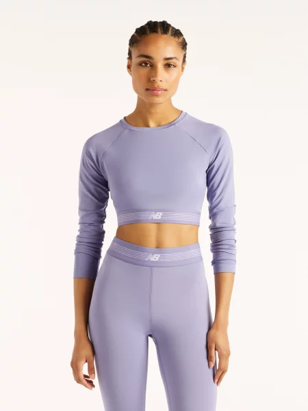Спортивний топ New Balance AC Fitted перероблений фіолетовий