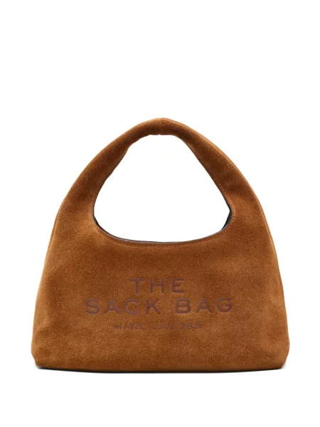 Geantă Marc Jacobs din piele de căprioară maro