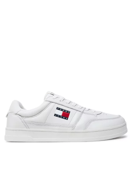 Tommy Jeans sneakersy skórzane TJM THE GREENWICH NEW ESS biały