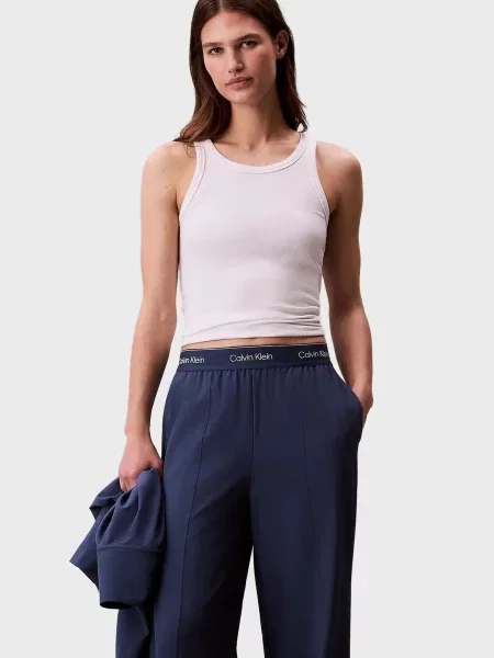 Широкие спортивные штаны Calvin Klein синие