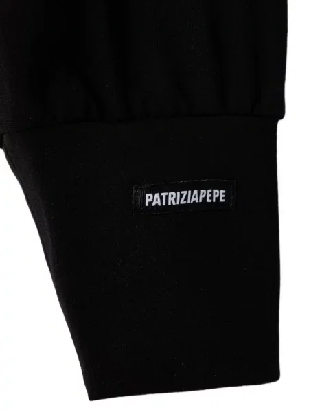 Bluza z kapturem dziecięca Patrizia Pepe Girl czarna
