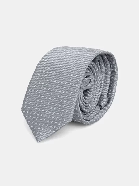 Calvin Klein krawat z jedwabiem szary