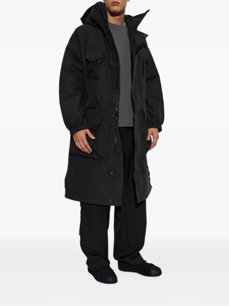 Palton Y-3 cu glugă negru
