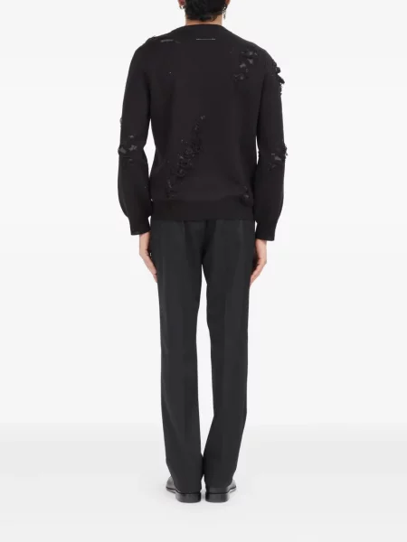 Pulover Mm6 Maison Margiela zdrențuiți negru