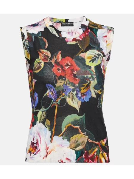Pulover Dolce&gabbana de mătase cu model floral