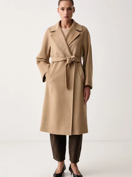 Weekend MaxMara De lână palton Wkdresina bej