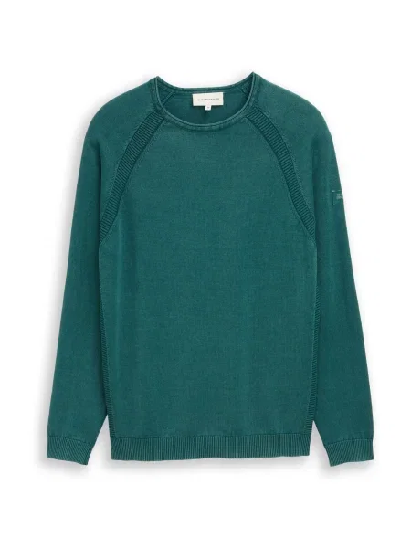TOM TAILOR Pulover smarald verde