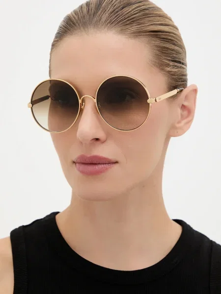 Chloé ochelari de soare auriu
