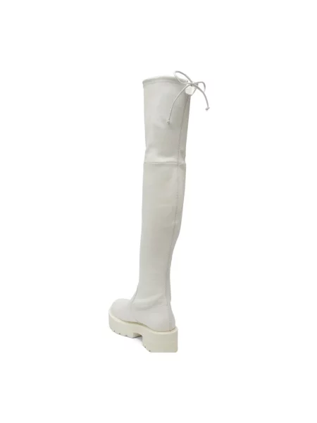 Botki Stuart Weitzman skórzane białe