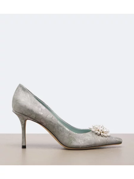 Pantofi cu toc Jimmy Choo cu model floral