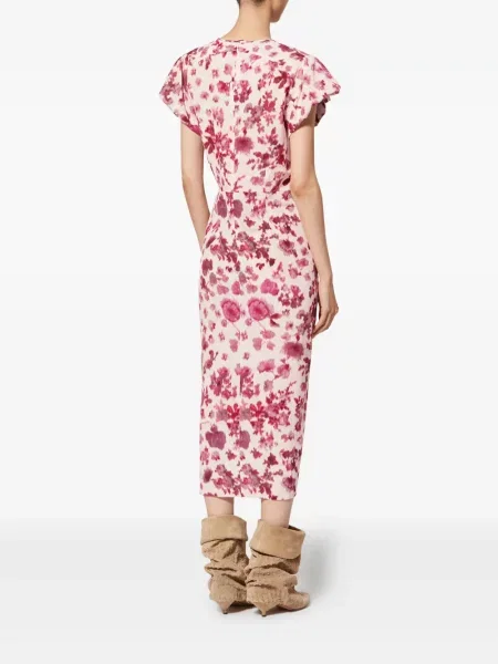 Rochie Isabel Marant cu model floral cu volane de costum