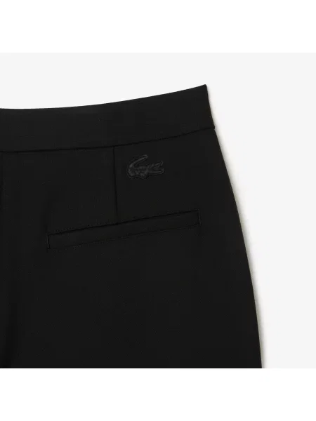 Lacoste Spodnie Dzwony Z Wysokim Stanem czarne