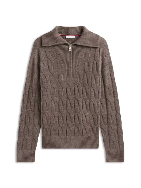 TOMMY HILFIGER Pulóver csokoládé