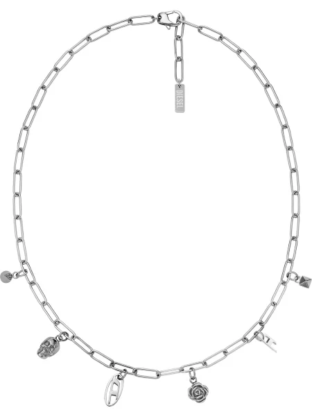 Ogrlica Diesel srebrna