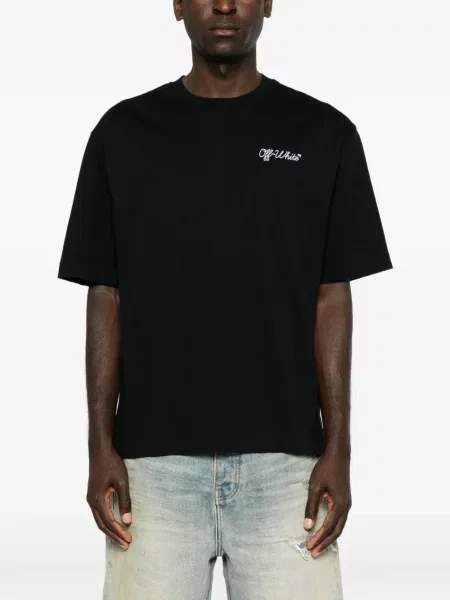 Μπλούζα Off-white με αυτόγραφο λευκό