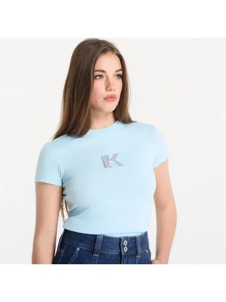 KARL LAGERFELD JEANS Tričko světlemodrá / šedá modré