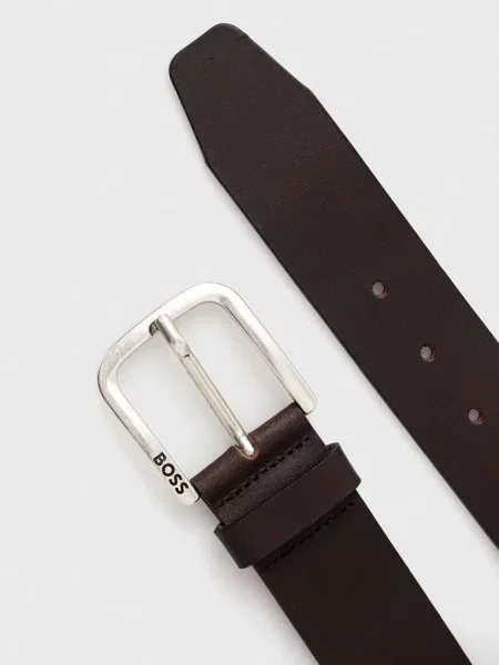 BOSS curea de piele maro