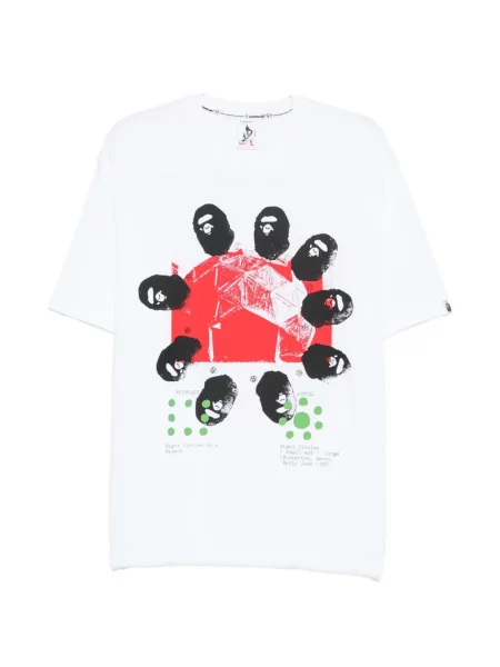 Tricou A Bathing Ape® cu imagine alb