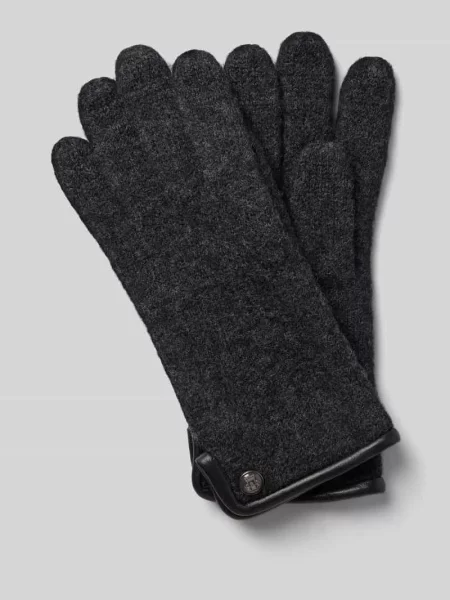 Rękawiczki z żywej wełny z herbem Roeckl