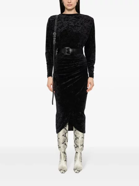 Suknele Marant Etoile velvetinis juoda