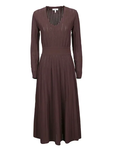 Dzianinowa maksi sukienka maxi Casasola garniturowa brązowa