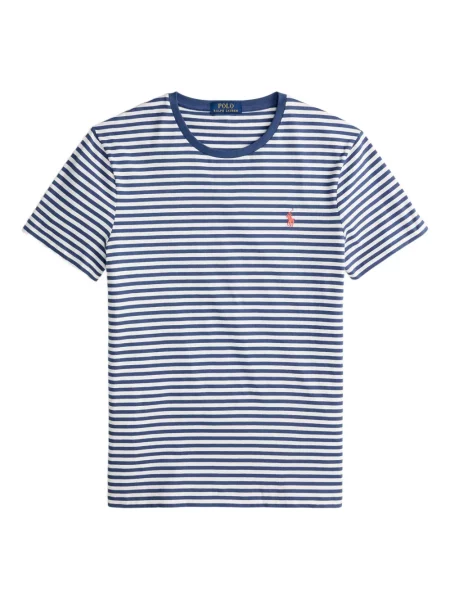 Tricou polo Polo Ralph Lauren cu dungi cu două rânduri de nasturi cu aplicații negru