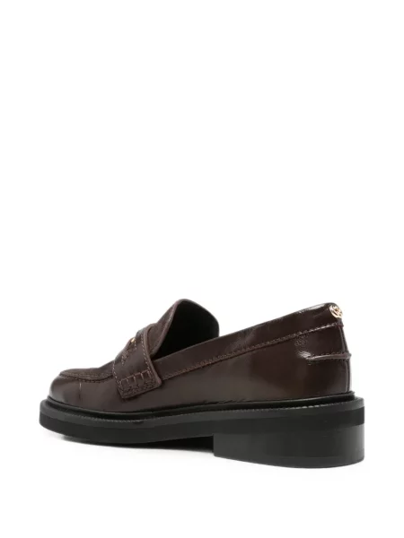 Pantofi loafer Maje cu autograf maro