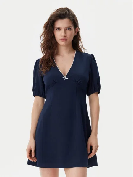Tommy Jeans Letní šaty Tmavomodrá