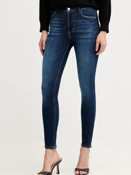 Guess Jeansy Granatowy Skinny Fit niebieskie