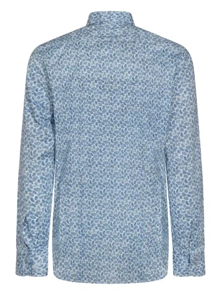 Cămașă Etro cu imagine cu model paisley albastru