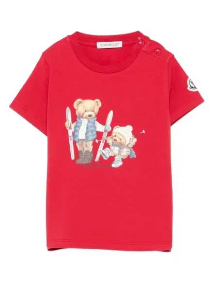 Koszulka dziecięca Moncler Enfant czerwona