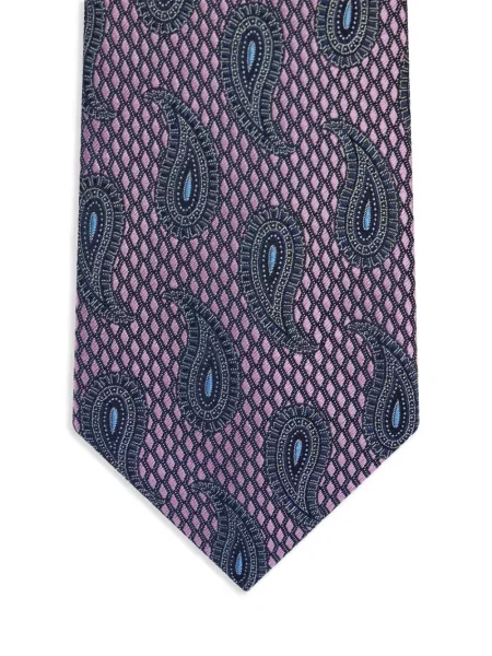 Cravată Etro cu imagine cu model paisley violet