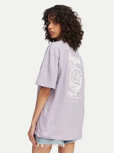 HUGO Tricou Tee Oversize violet