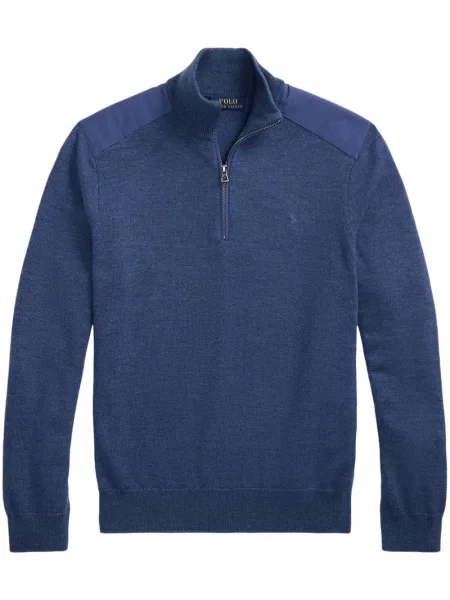 Slip de baie Polo Ralph Lauren cu broderie din piele de căprioară în carouri albastru