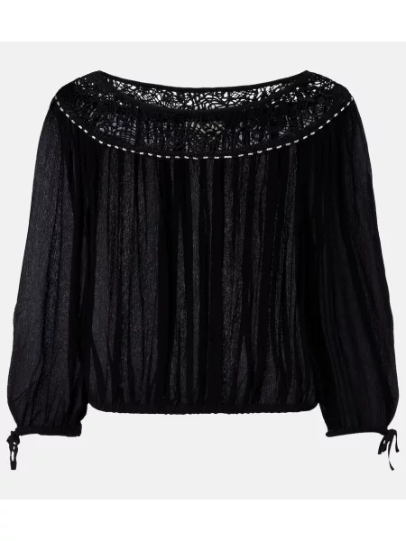 Bluză Isabel Marant de mătase negru