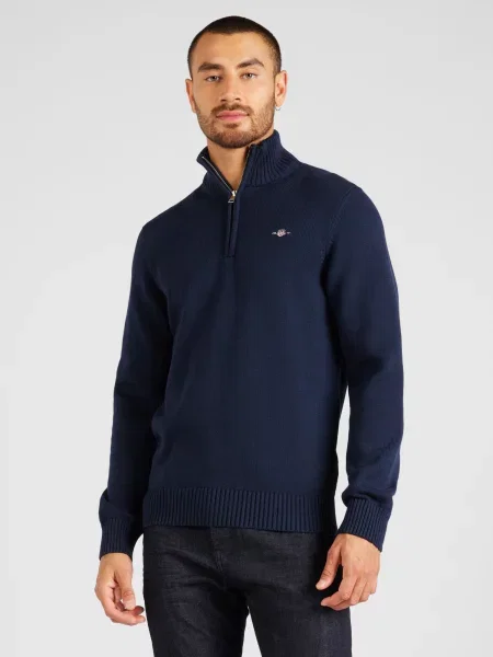 GANT Pulover bleumarin / roșu burgundy alb