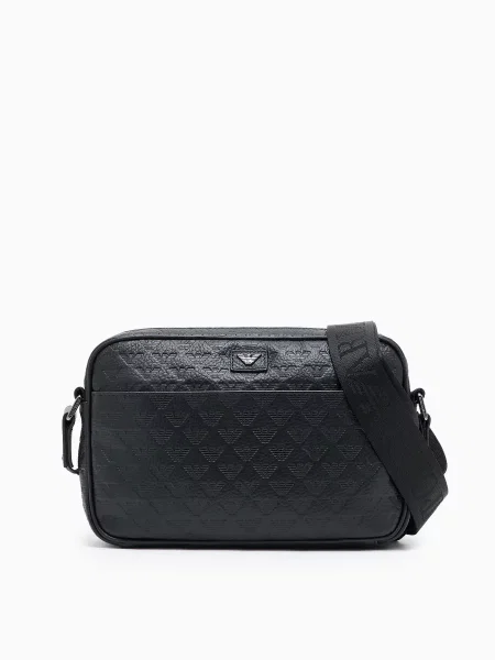 Кожаная сумка Emporio Armani черная