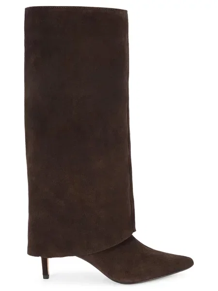 Kurt Geiger London čižmy dámske semišové Mansion Fold Boot hnedá