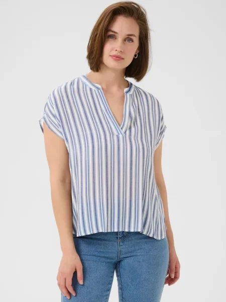 Kaffe Bluză albastru marin / albastru deschis / murdar alb