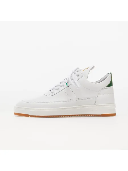 Filling Pieces bőr sportcipő Low Top Bianco fehér zöld