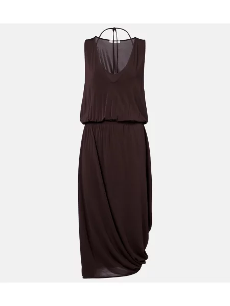 Rochie midi Lemaire drapată bordo