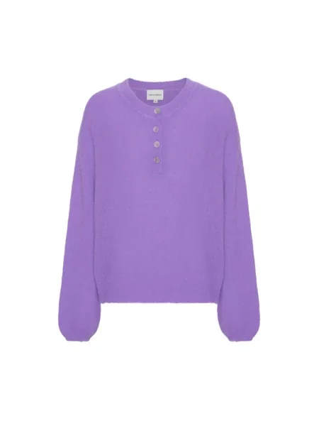Sweter Americandreams wełniany fioletowy
