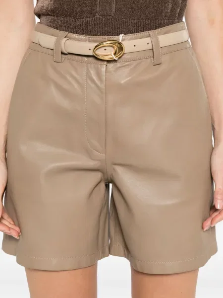 Pantaloni scurți Marc O'polo din piele maro