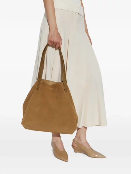 Τσάντα shopper Kurt Geiger London σουέτ καφέ
