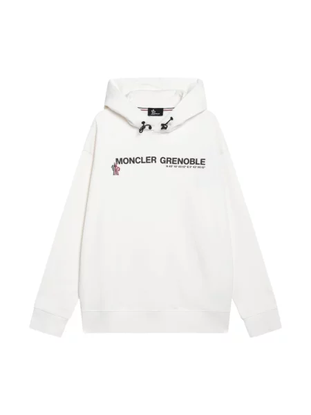 Bluza z kapturem Moncler z kapturem biała