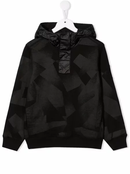 Bluza z kapturem dziecięca Stone Island czarna