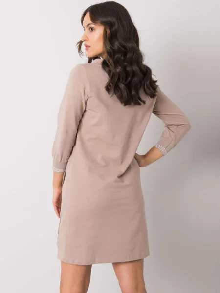 Rochie Rue Paris de costum bej